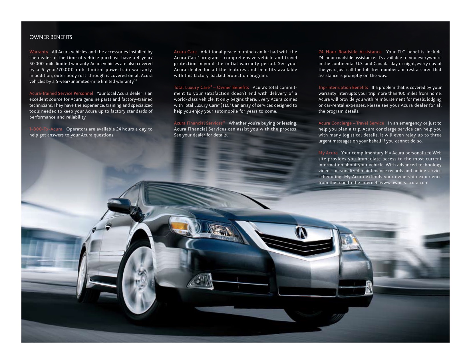 2010 Acura RL Brochure Page 13